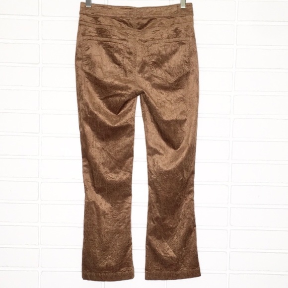 Anthropologie Paige Gold Colette Crop Flare Corduroy Pants - Picture 6 of 8
